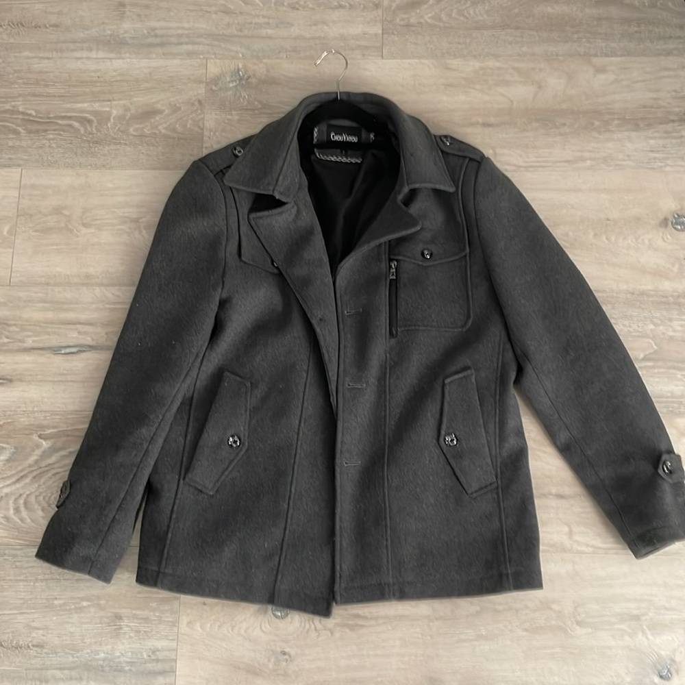 Men’s Grey Pea Coat